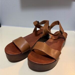 American Eagle Outfitters Brown Platform Sandals